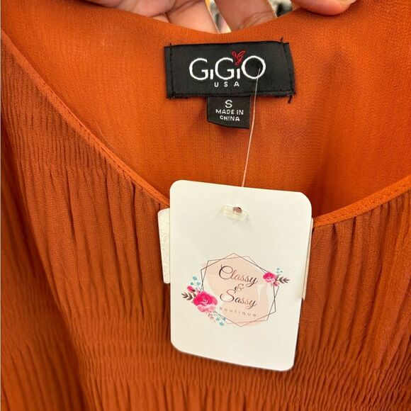 GiGIo ladies Med Orange Tank - Picture 5 of 7